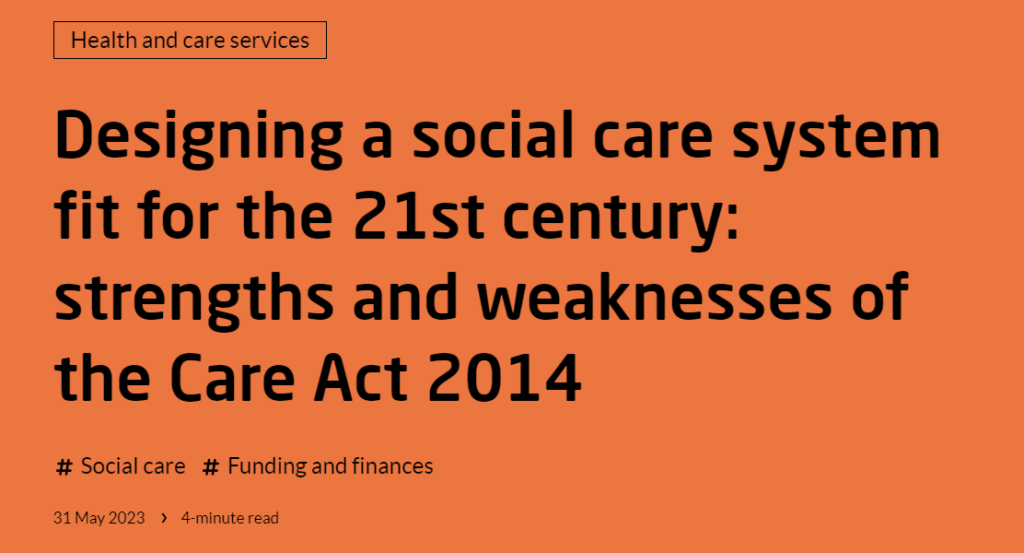 Designing a social care system fit for the 21st century