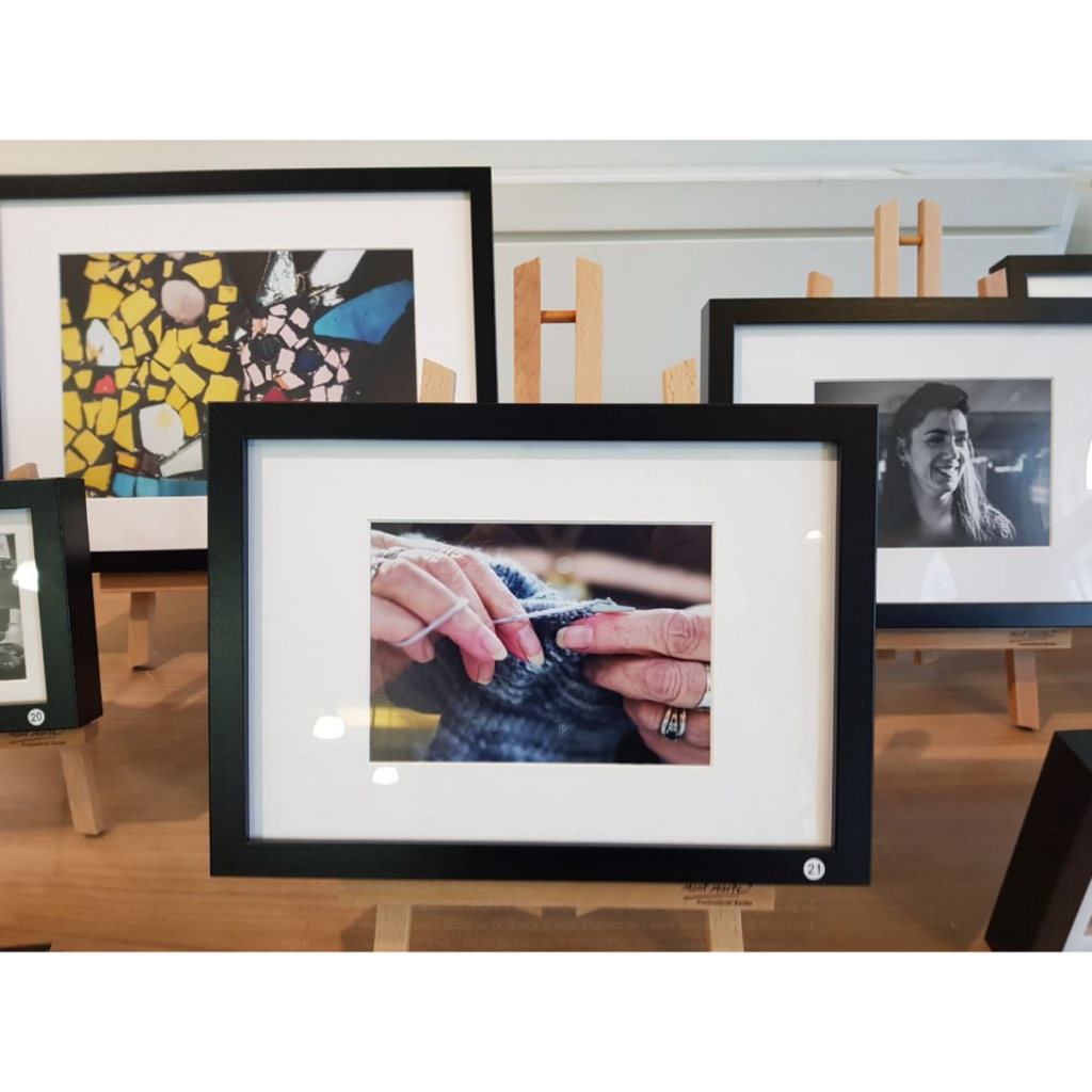 Photos in picture frames