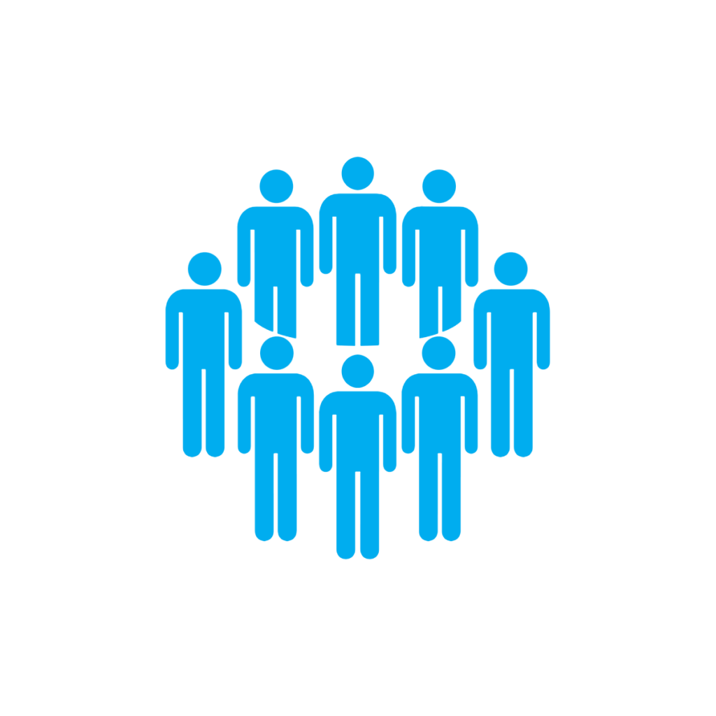 Visual of several people to represent community