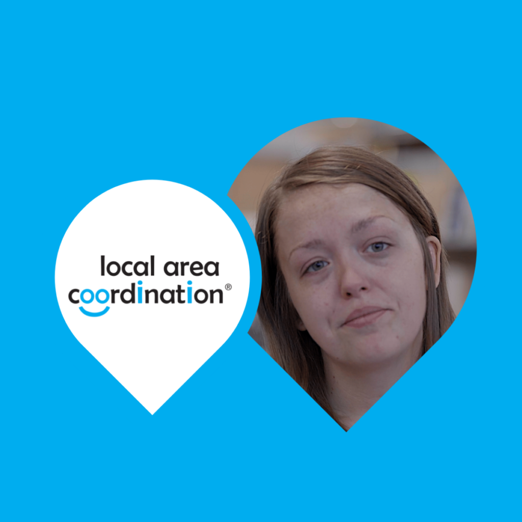 Local Area Coordination logo and photo of Lauren