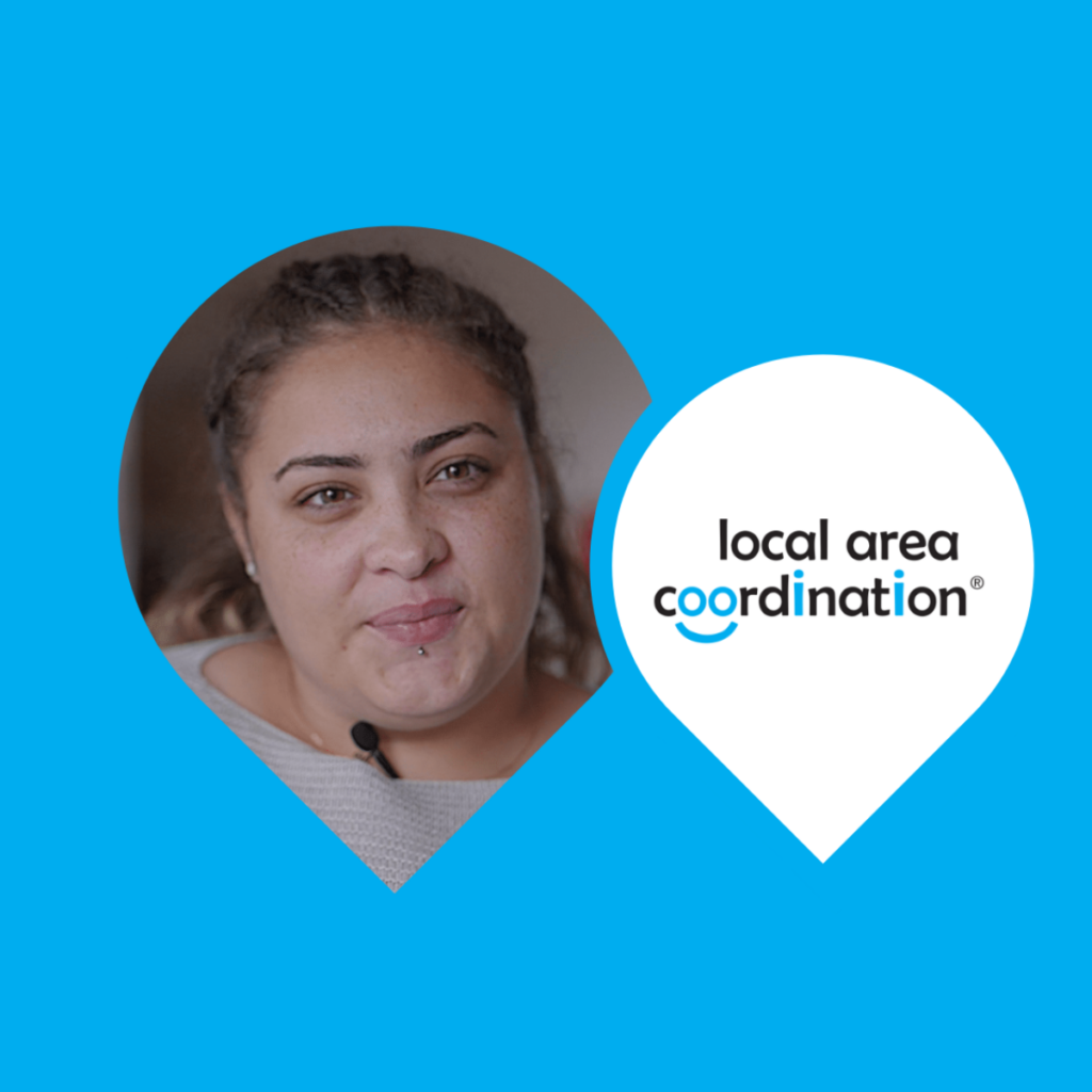 Local Area Coordination logo and photo of Molly