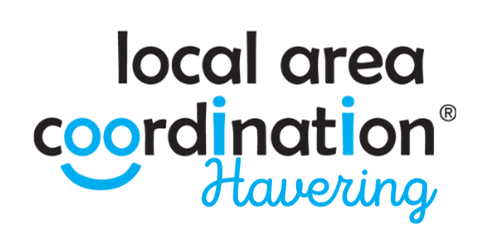 Logo with text: Local Area Coordination Havering