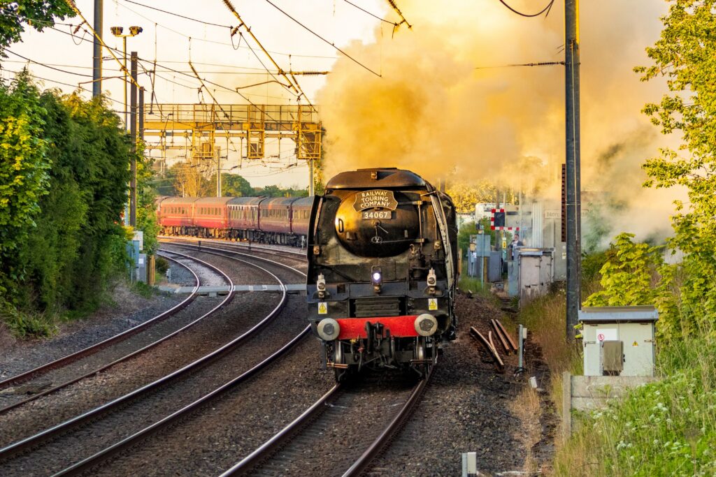 Train pulling into station