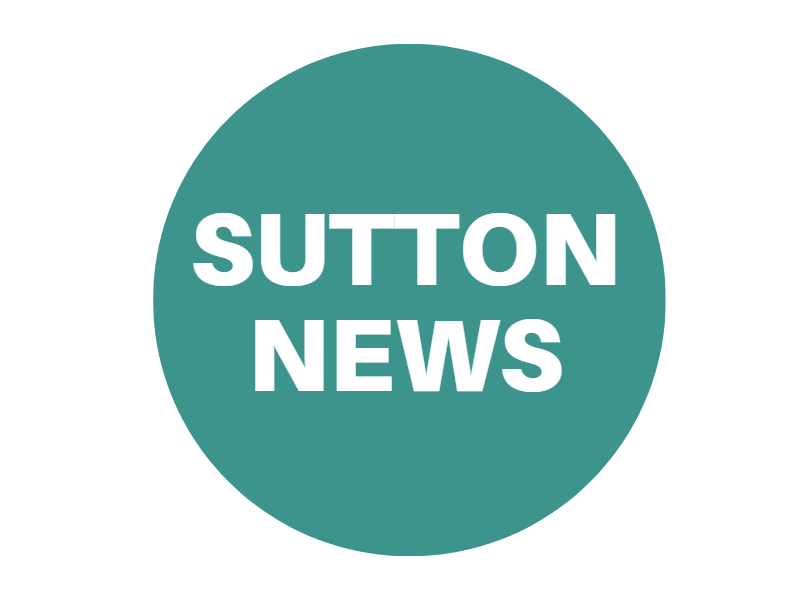 Green circle reading 'Sutton news'