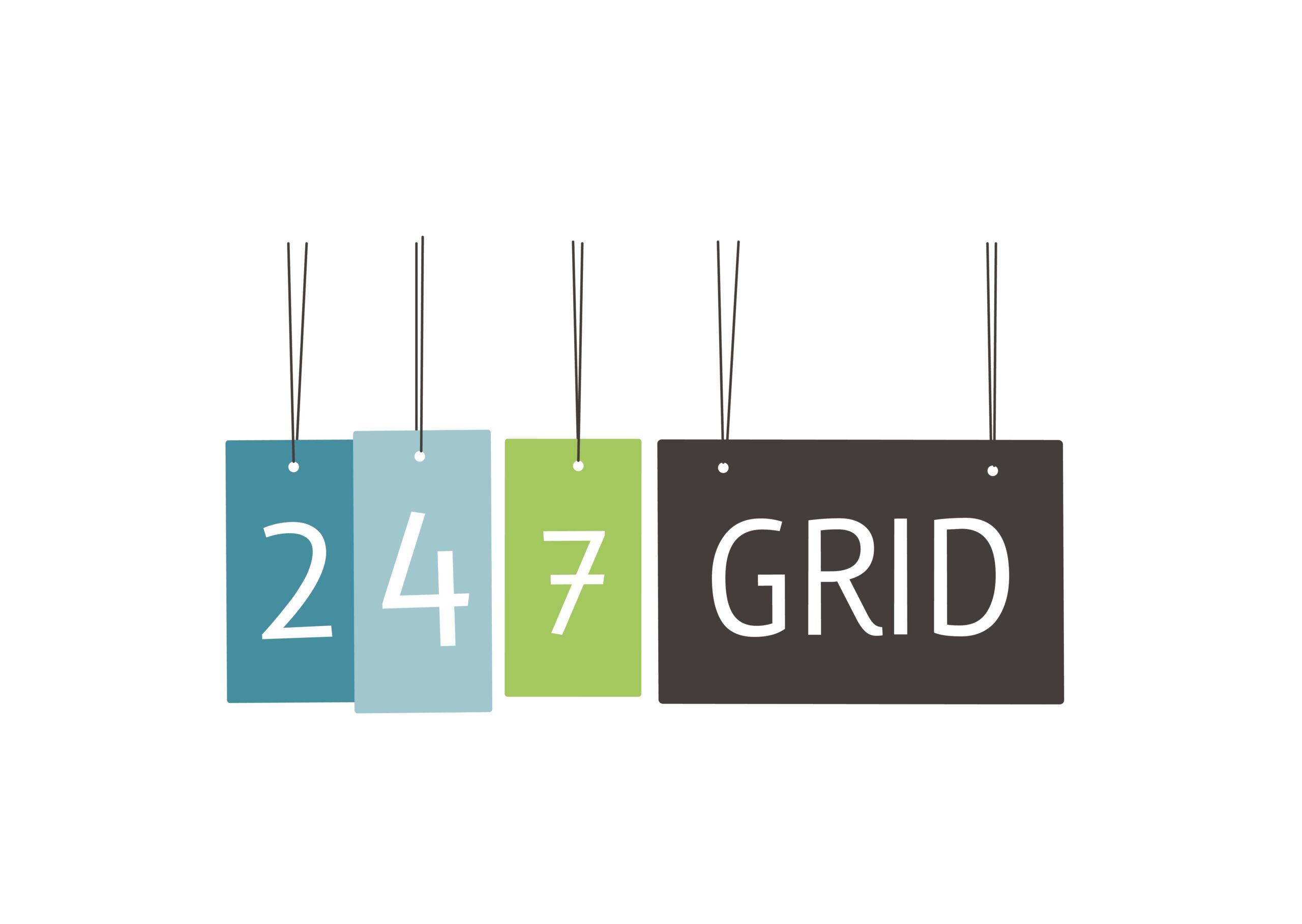 Signs reading '247 Grid'