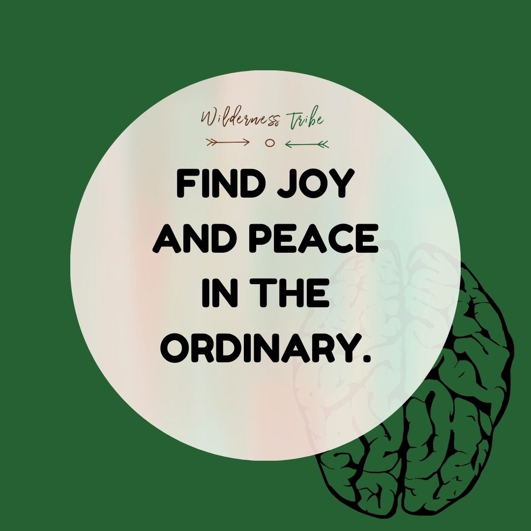 Find peace and joy in the ordinary