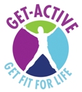 Active person with words Get-Active and Get Fit For Life