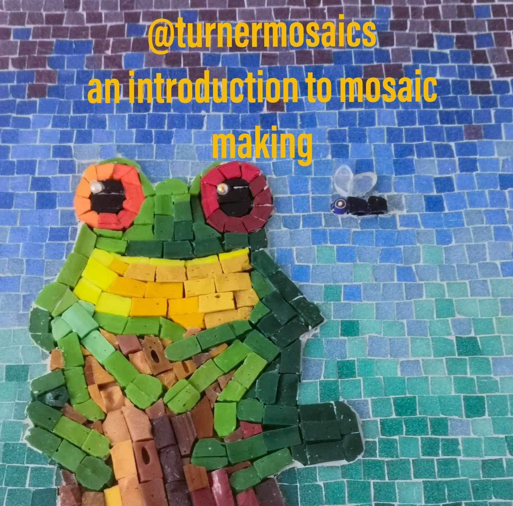 Mosaic frog by Nikki of turnermosaics
