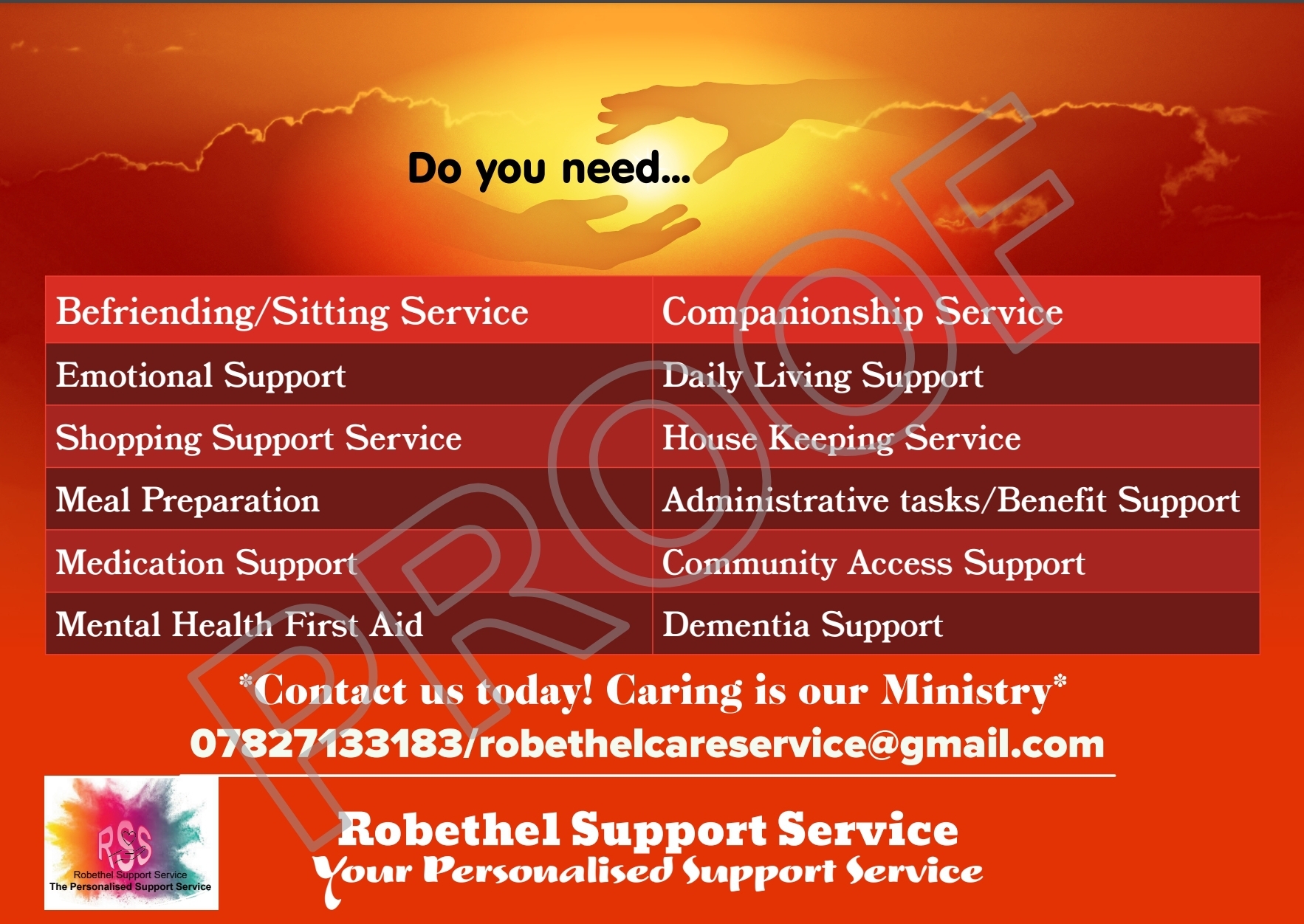 To outline our services.