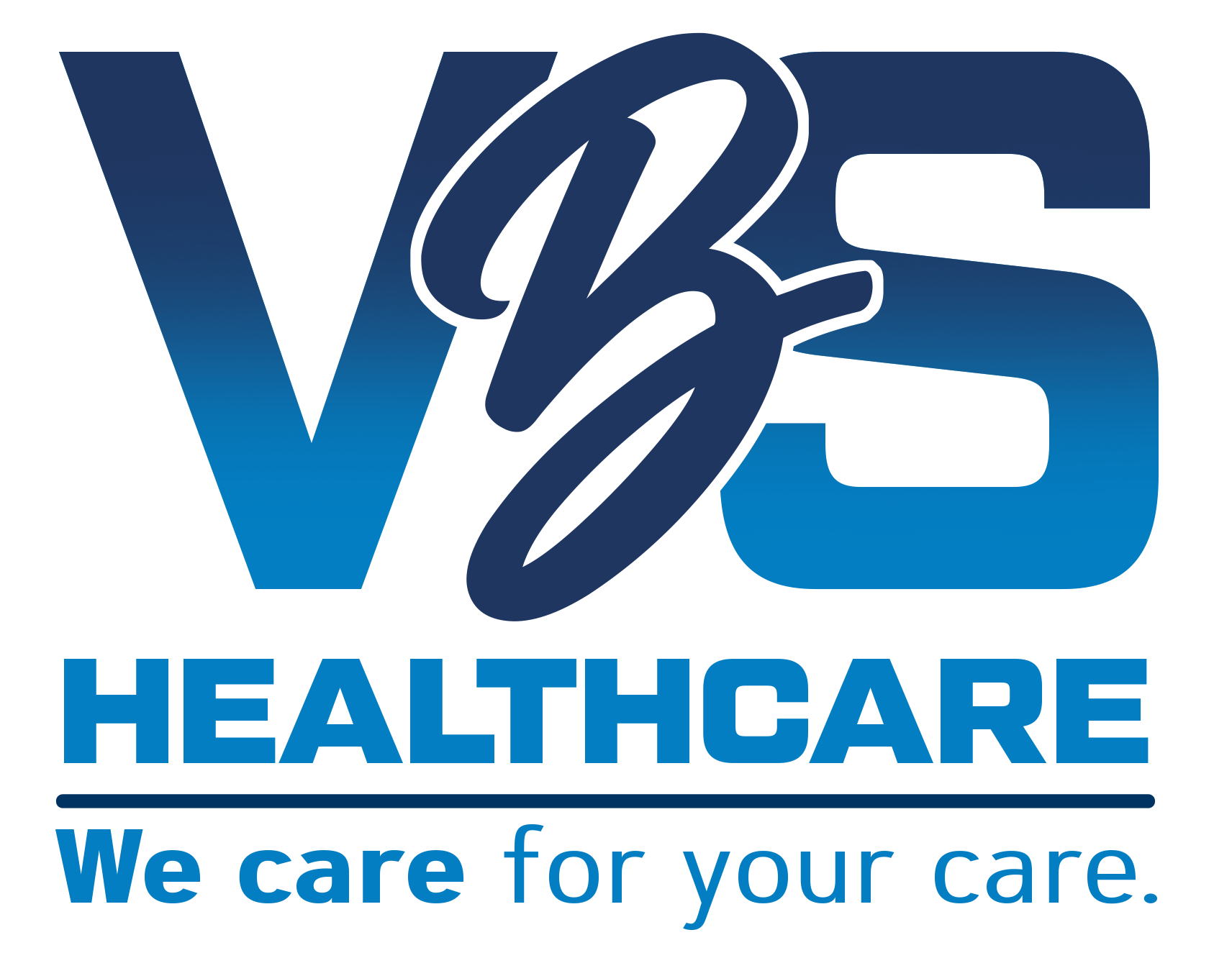 VBS Healthcare in blue writing
