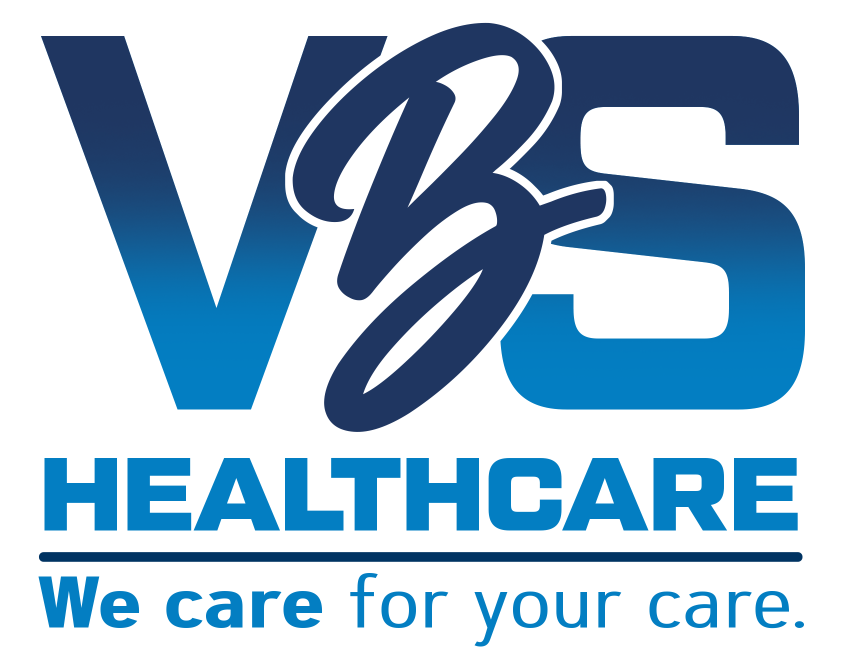 VBS Healthcare in blue writing