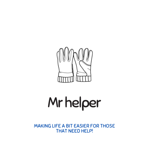 logo of two gloved hands for Mr helper