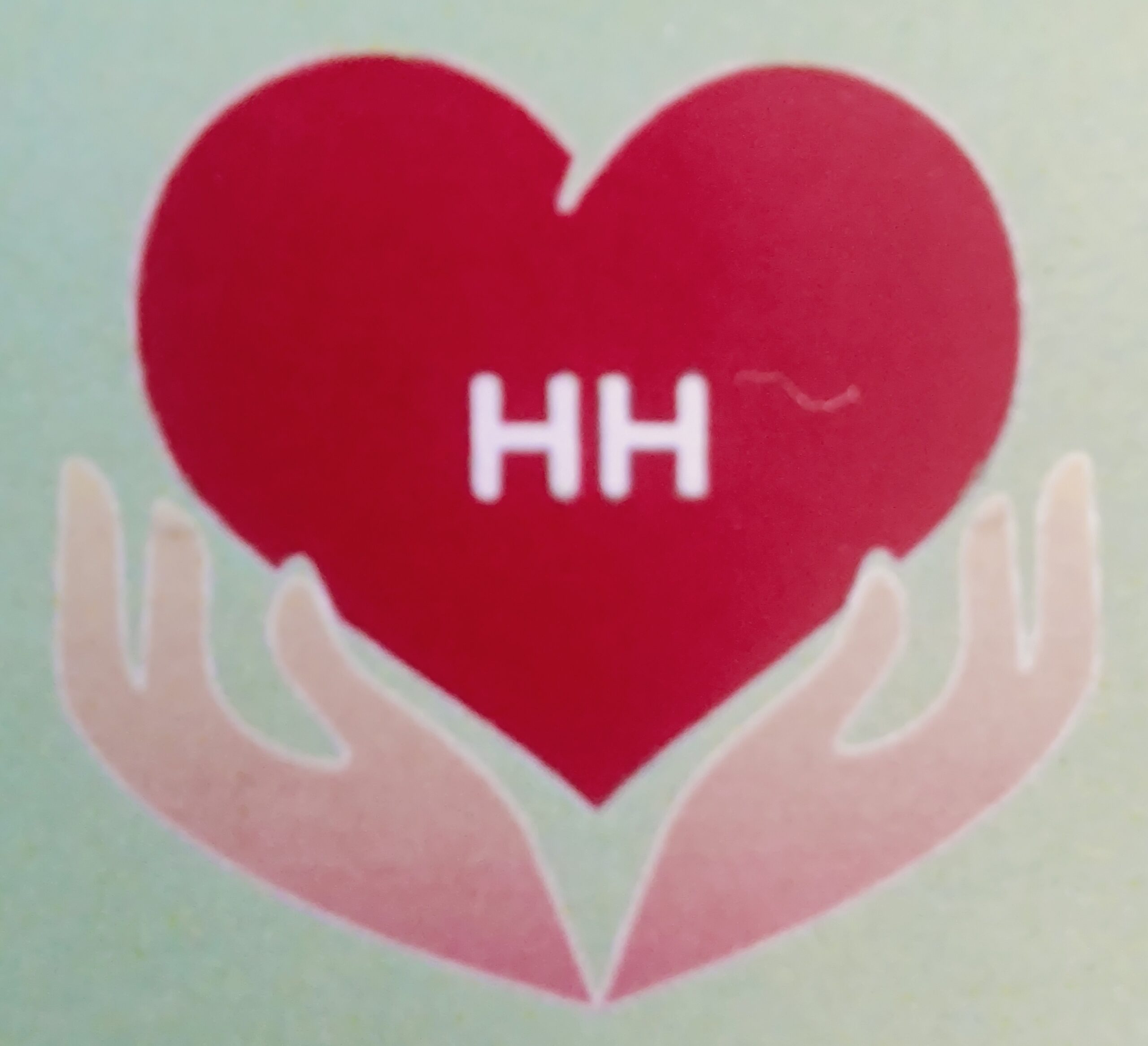 My company's initials are in the centre of the heart, this represents help harmony at home, help at heart