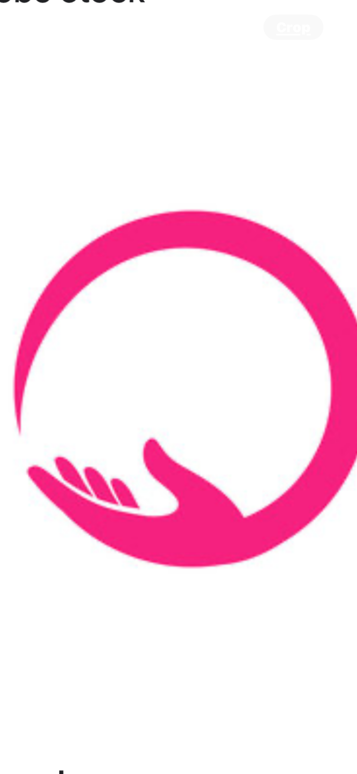 Pink arm in circle shape