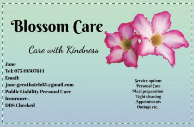 company logo - stylized graphic representing company name, small icon of blossom flower