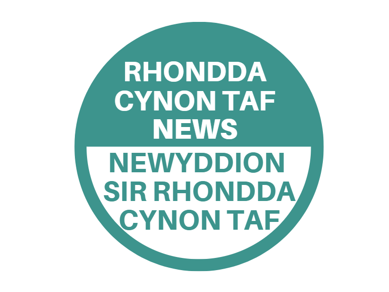 Green circle reading 'Rhondda Cynon Taf News'