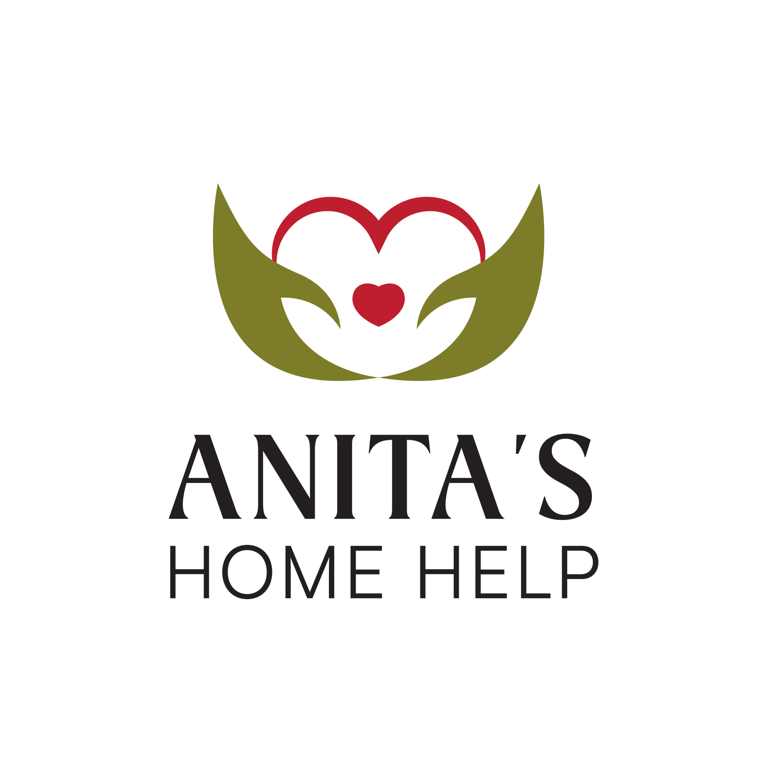 Enterprise logo: a graphic representation of my compassionate supportive approach with my enterprise name in bold