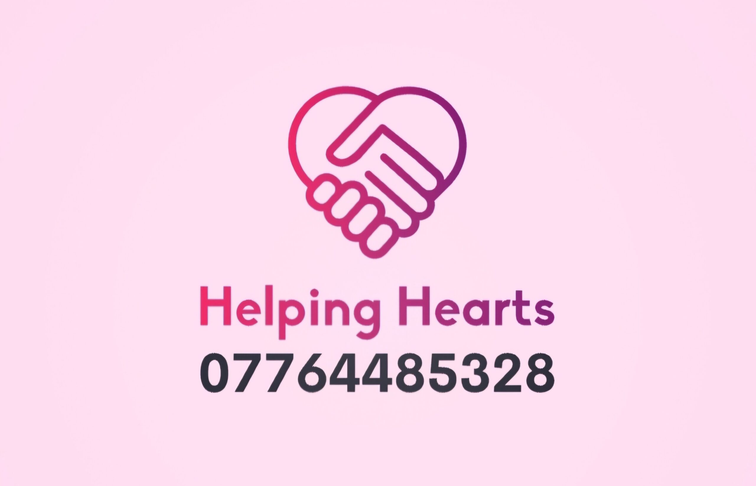 Company logo. Hand holding hand in the shape of a heart  