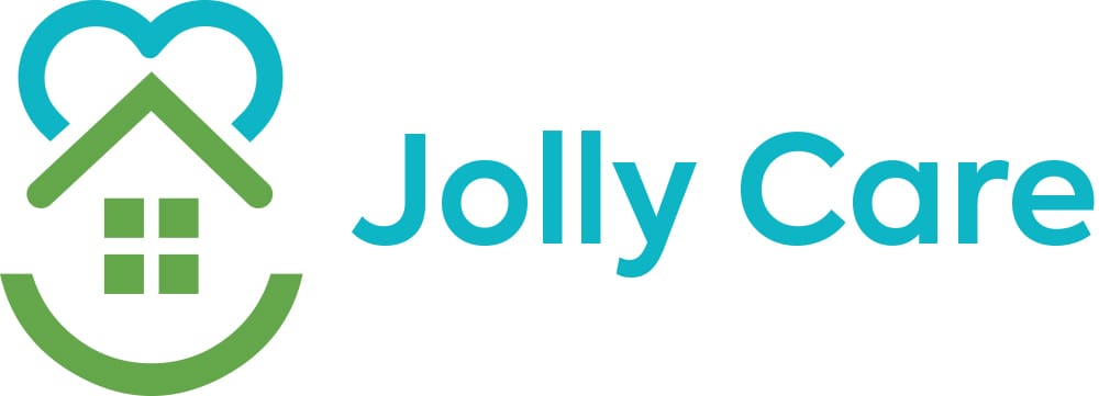Sure! How about this: "The Jolly Care logo symbolizes our mission to bring joy and love to every home we visit."