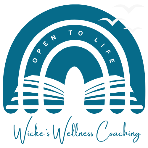 "Company logo: A stylized graphic representing our company's name in bold lettering, accompanied by an image of an open book, with a rainbow above it, caption says 'open to life''."