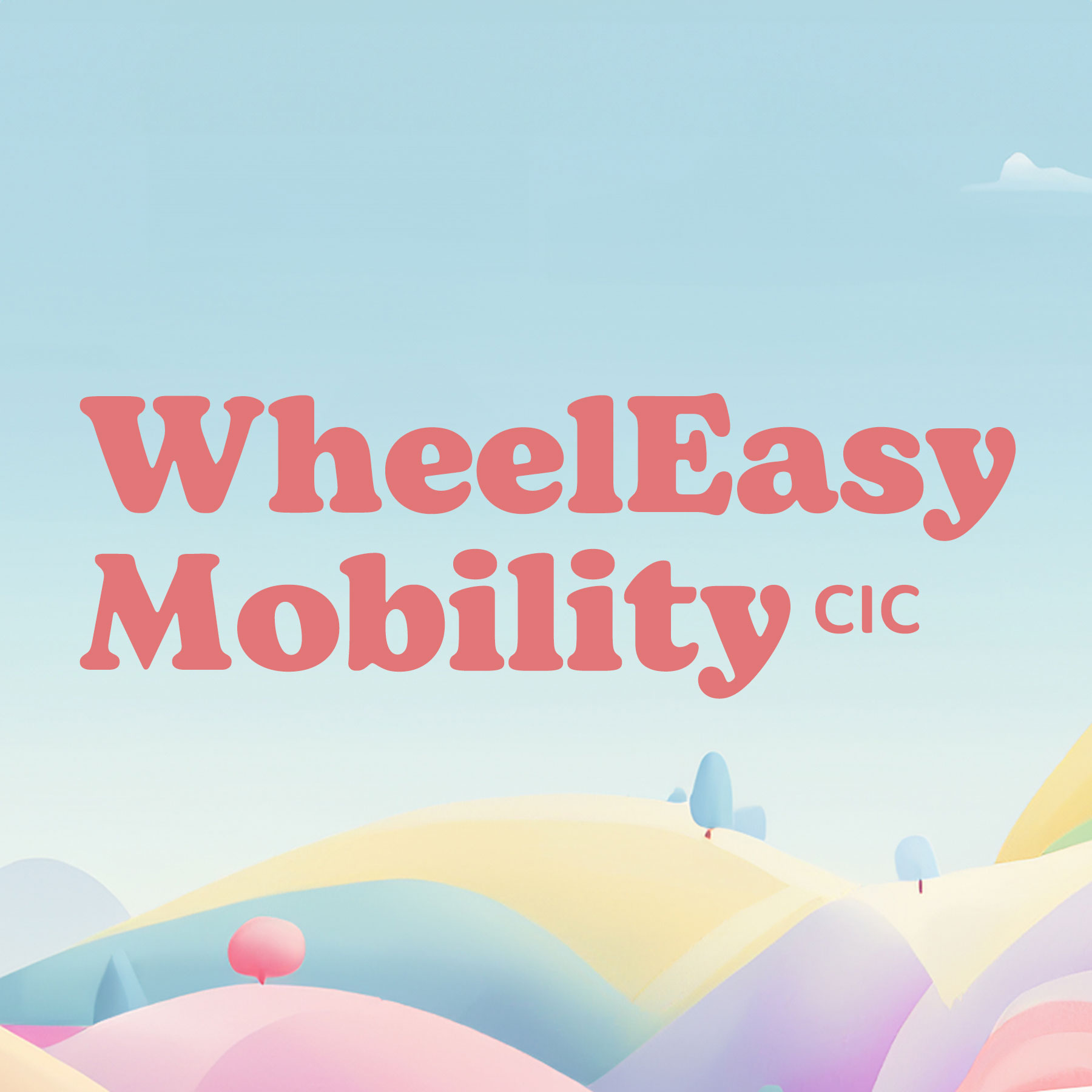 company logo with hero background 