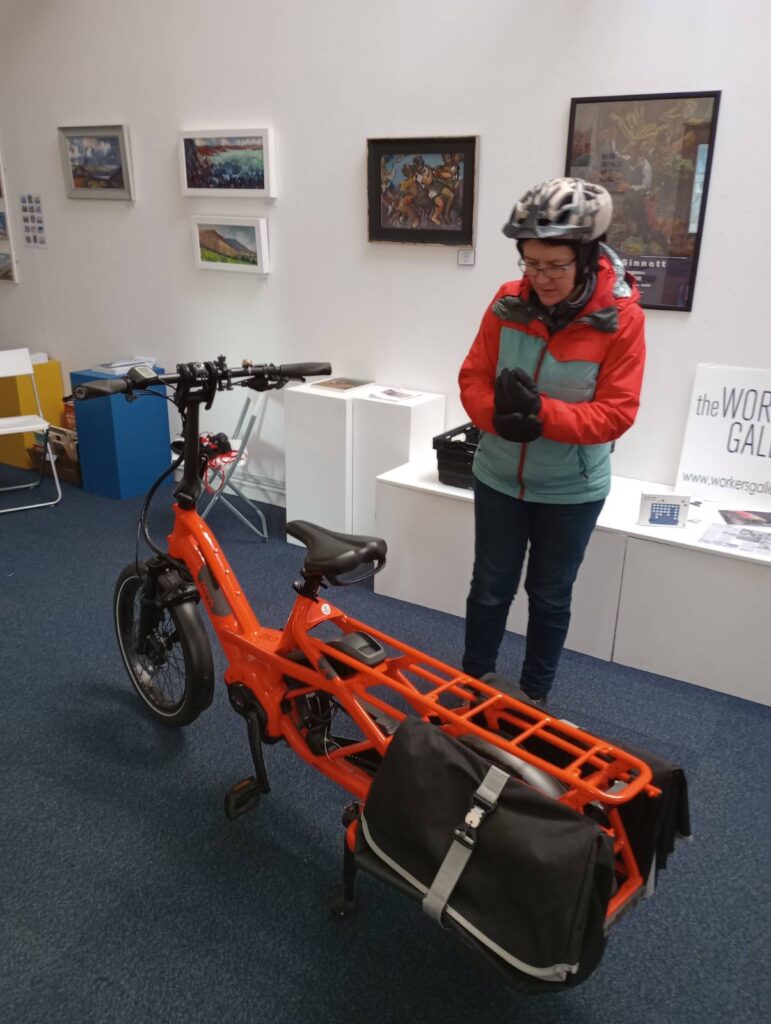 Photo of Gayle Rogers and her bike