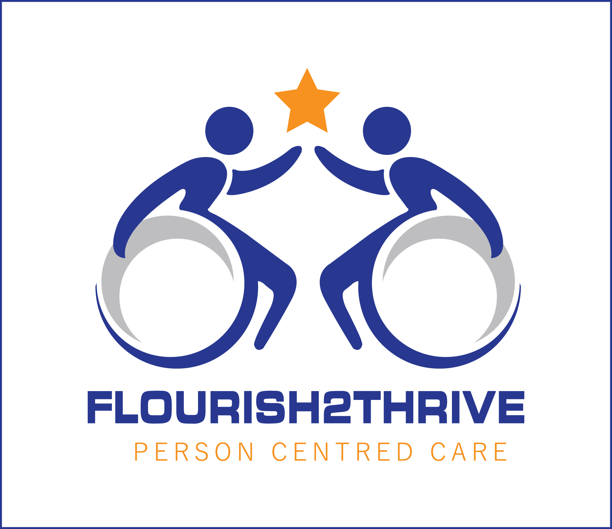 Company logo: A graphic representing our company name and our service, with an icon of 2 wheelchair users holding up a star