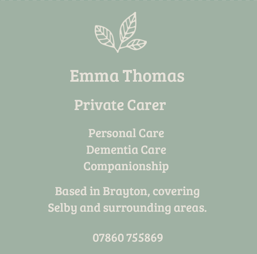 Company logo, a graphic representing my name in bold lettering and a small icon  of leaves 