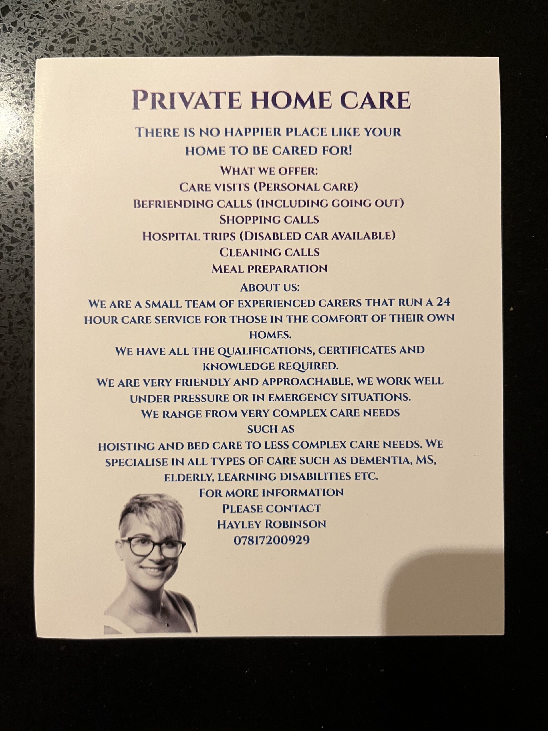 Private home care 