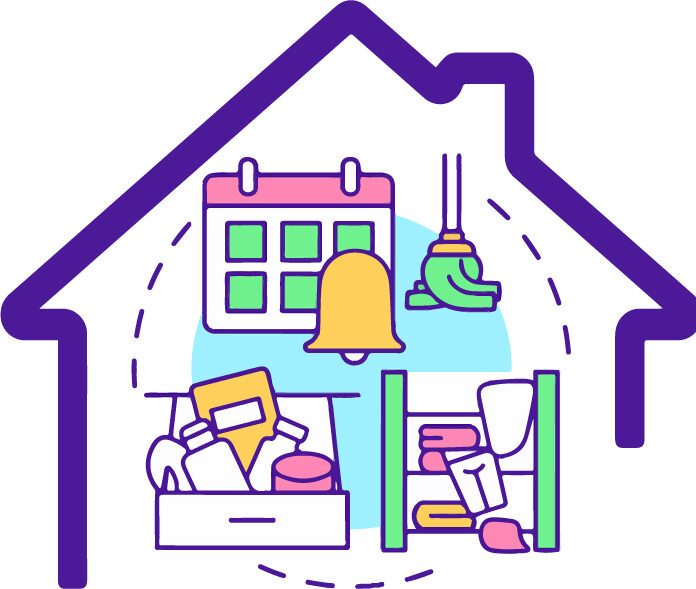 Company Logo: A stylised graphic representing a property and clutter contained within that property