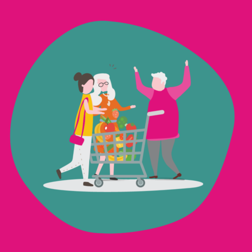 An image of people shopping