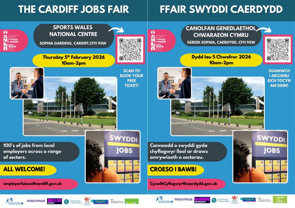 English and welsh flyers for job fairs