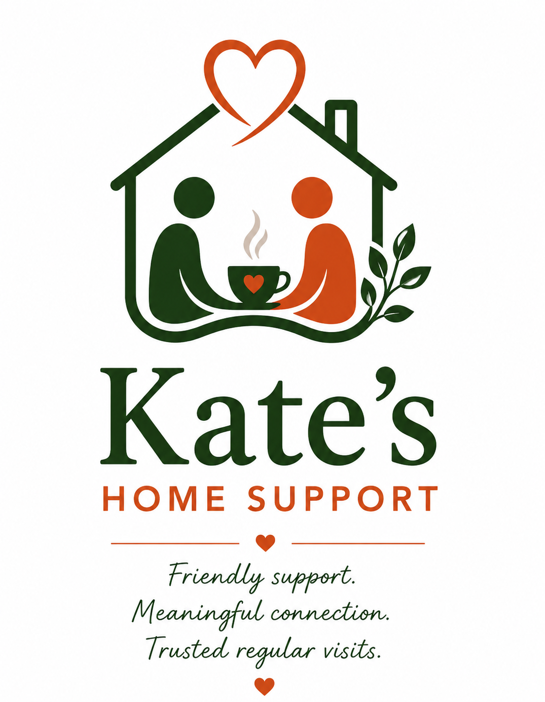 Company logo: Home Support and companionship.