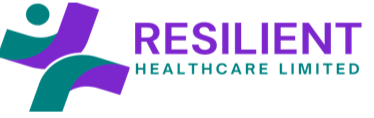 Company logo: Resilient Healthcare Limited name in clear bold lettering, representing professional and compassionate home care services.