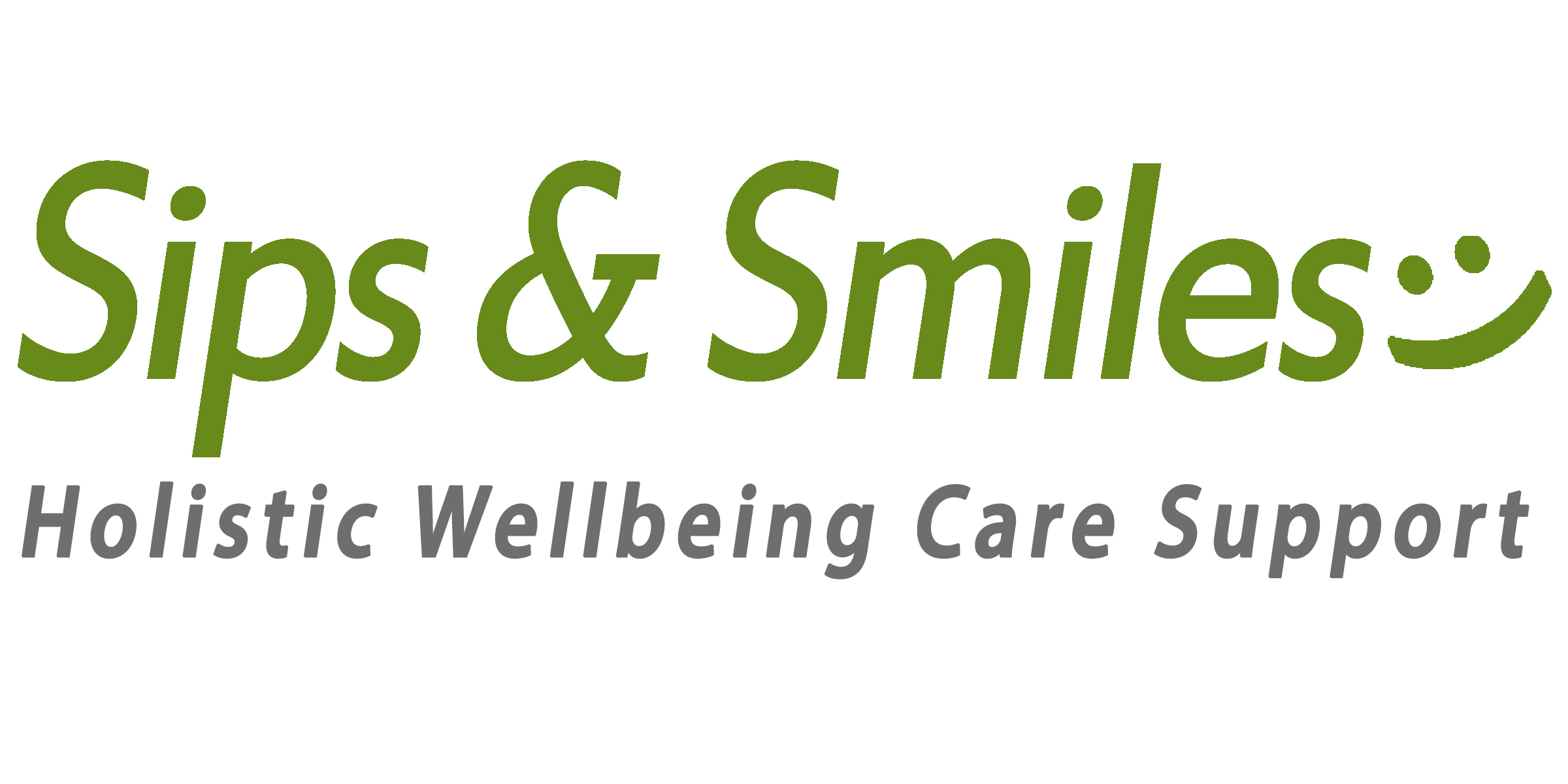 Company logo with stylised font and a smiley in green and grey