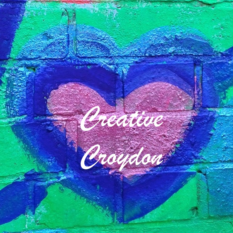company logo: a bright graffiti heart with creative Croydon words in the middle
