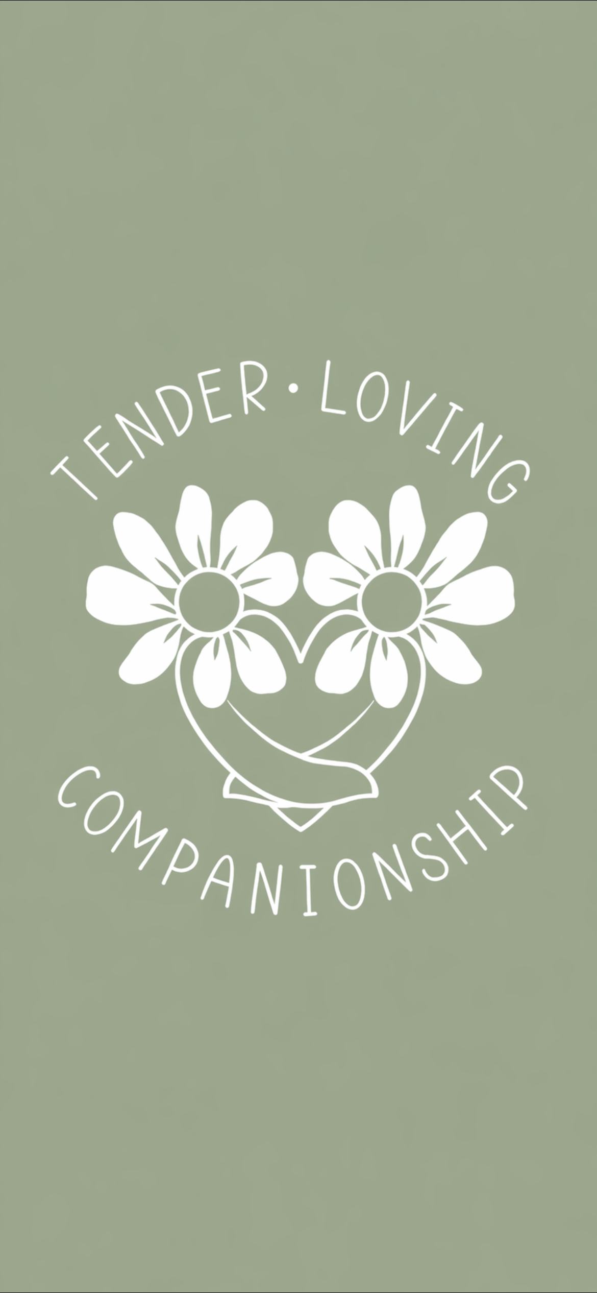 Tender loving companionship with holding hands and flowers
