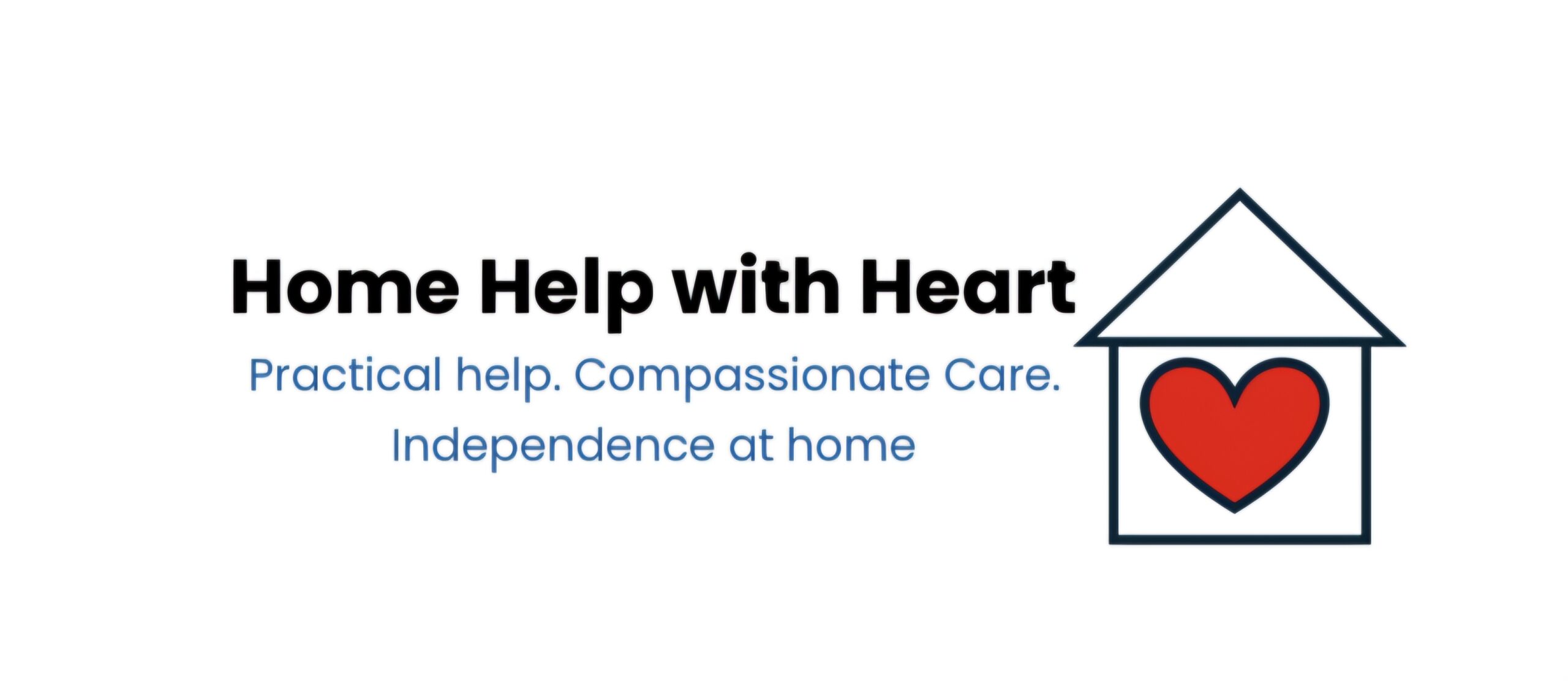 Micro-enterprize name in Bold lettering accompanied by a stylized picture of a home with a heart inside