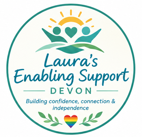 Logo showing Lauras Enabling Support Across Devon. 