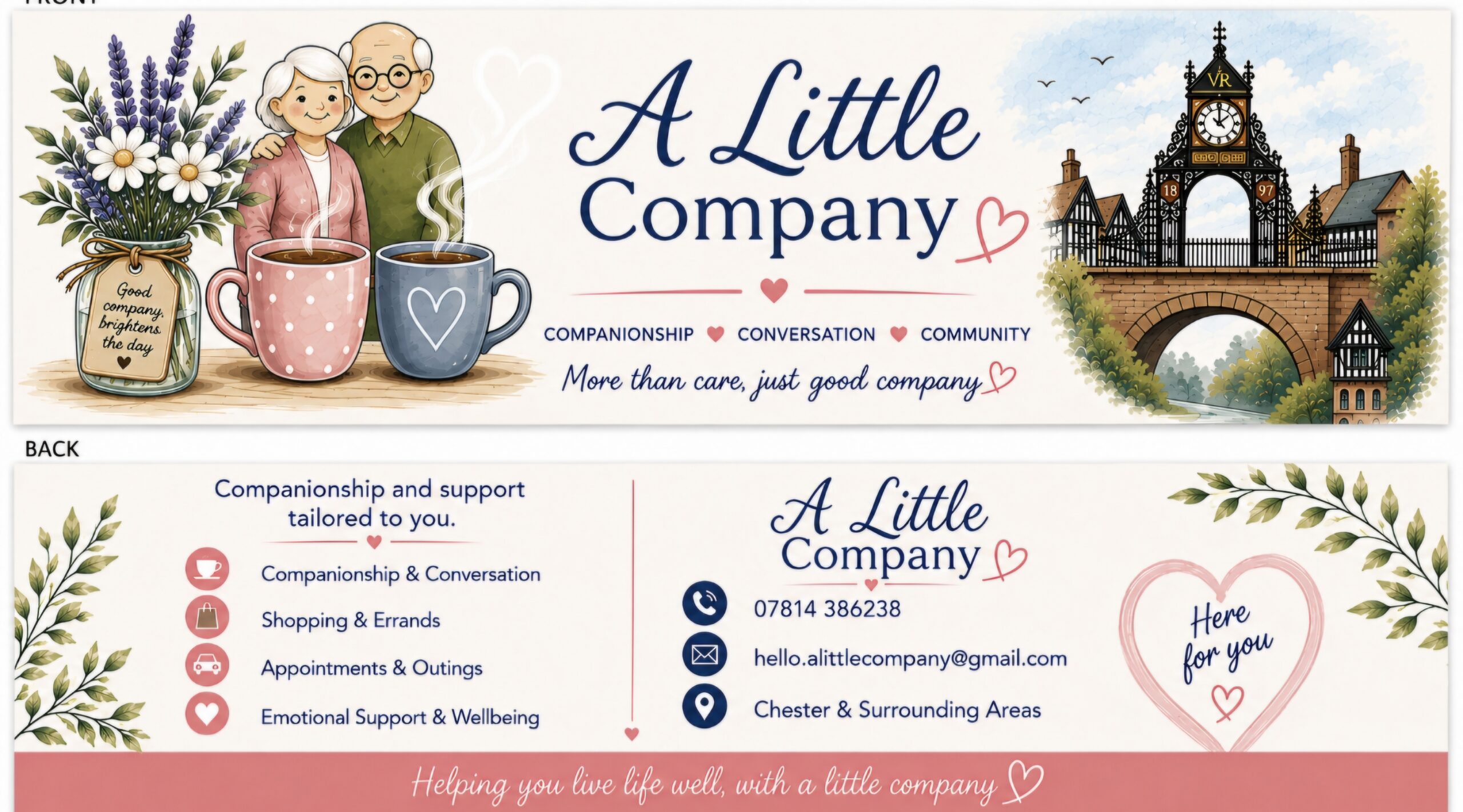A Little Company provides compassionate, person-centred care and companionship, helping people live independently and well.