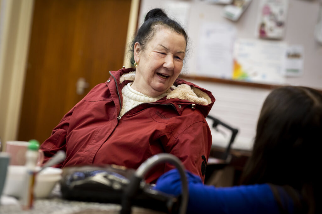 Woman laughing