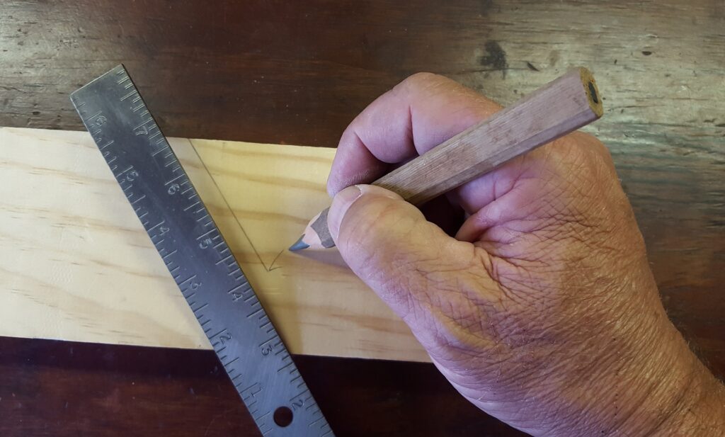 A carpenter working