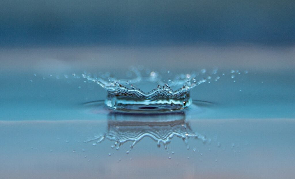 Drop of water making a splash