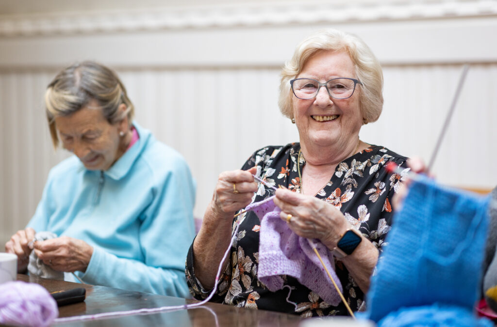 Image of women knitting