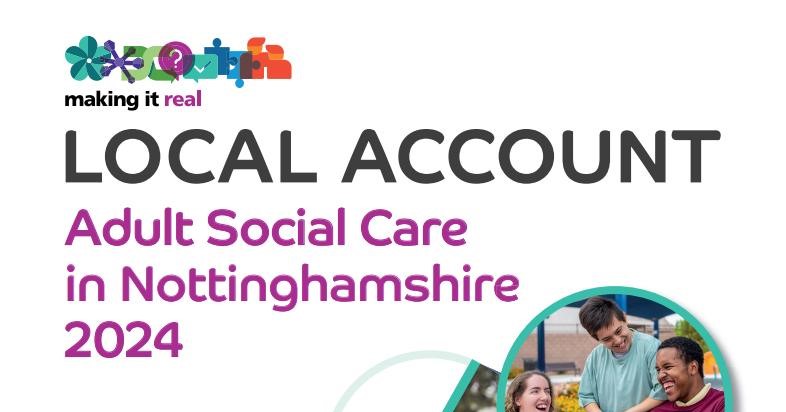 Cover of report. Text: Local Account: Adult Social Care Nottinghamshire 2024