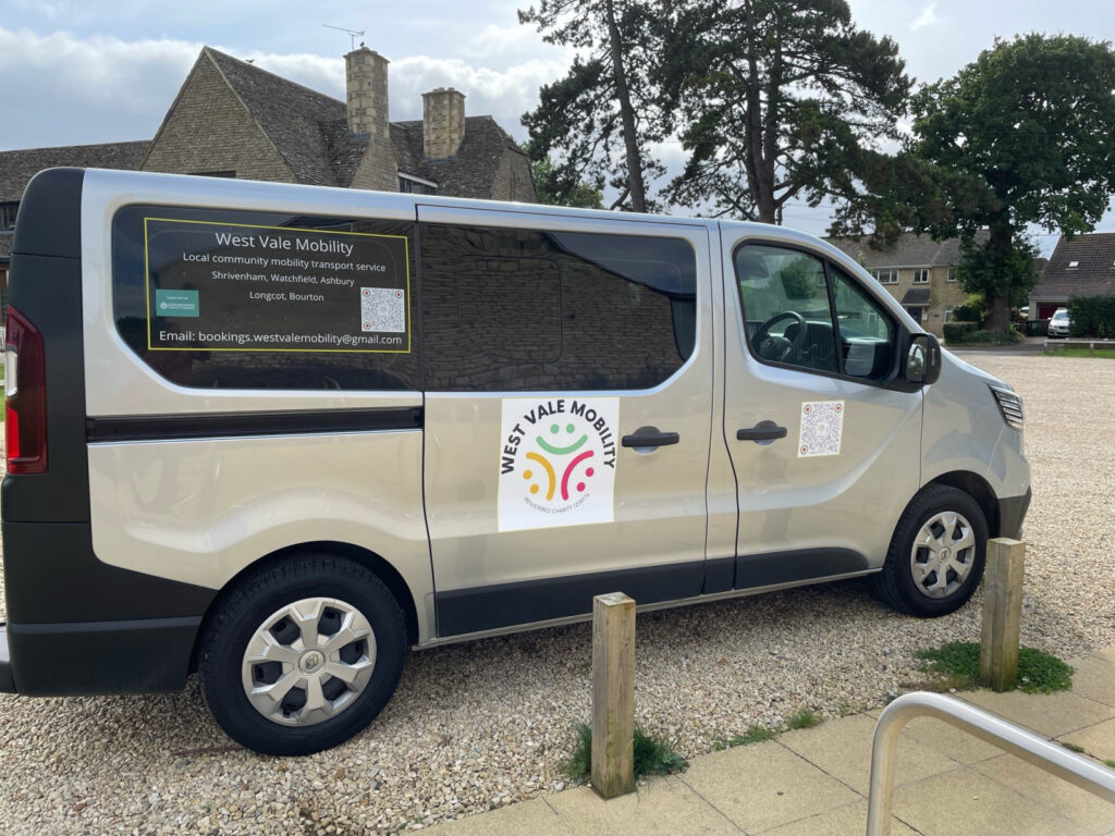 Van with West Vale Mobility branding