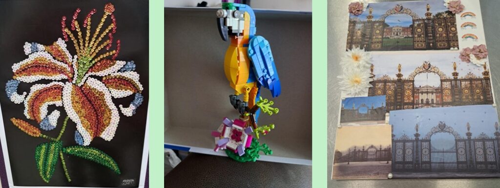 Three artistic works