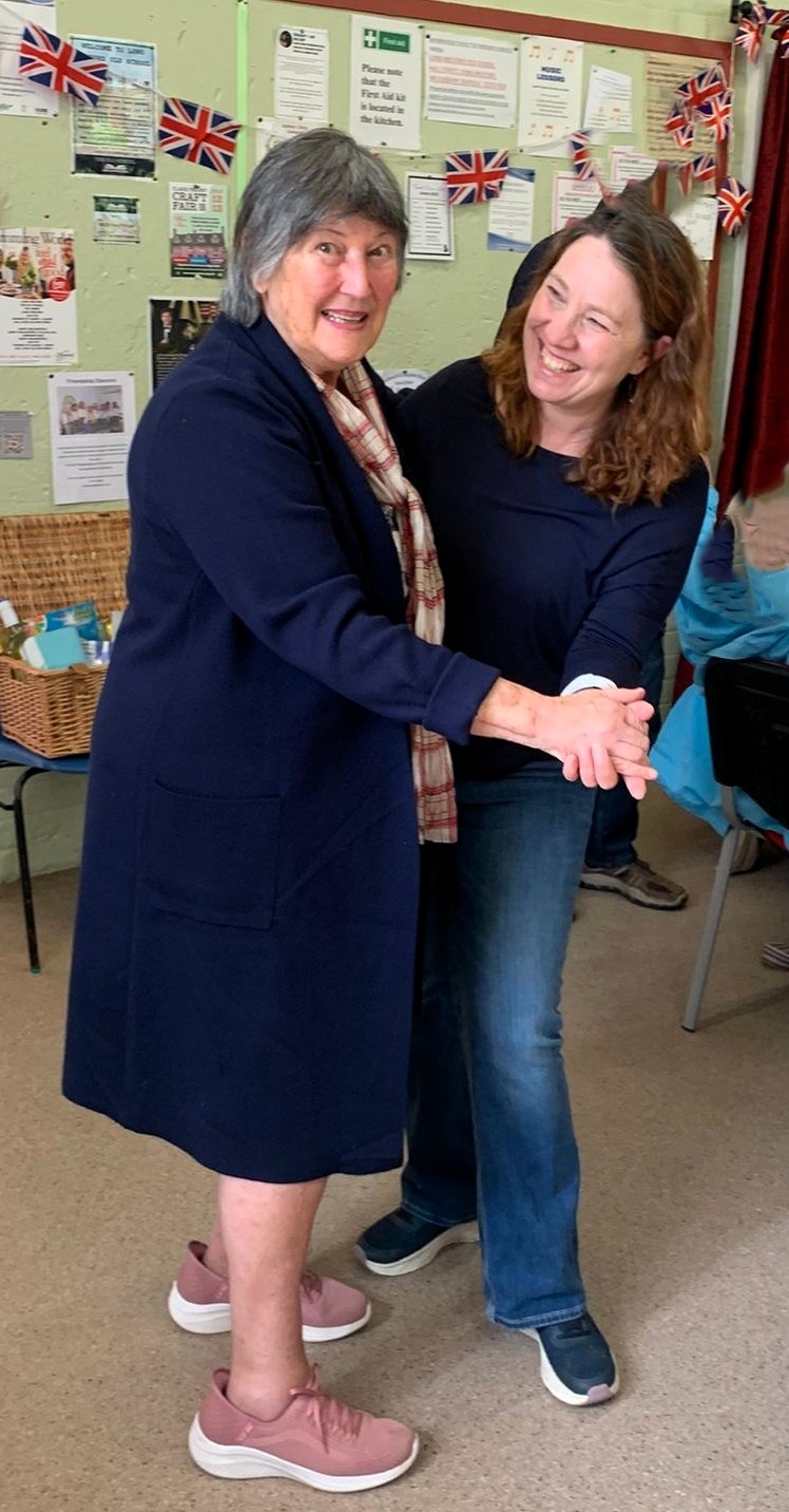 Two women dancing