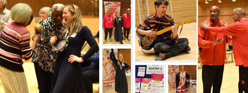 People taking part in various fun activities.