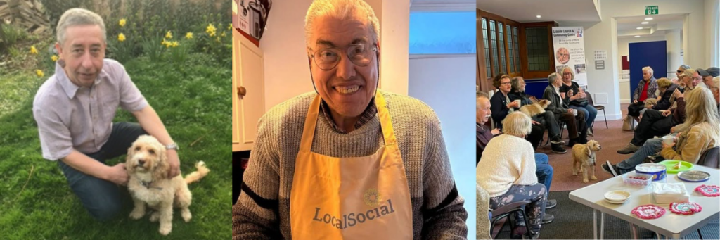 Profiles of two men and a social group